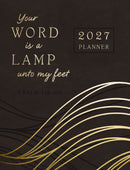 2027 NKJV 16-Month Scripture Planner, Charcoal Leathersoft, Zippered