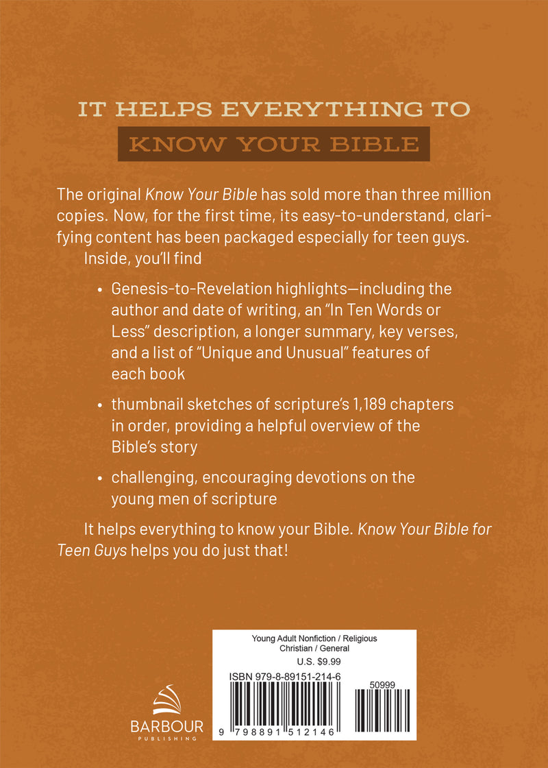 Know Your Bible, Devotions for Teen Guys