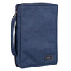 Bible Cover Poly-Canvas Value with Ichthus Patch, Large