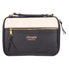 Bible Cover Amazing Grace LuxLeather, Black & Tan, Medium