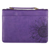 Bible Cover Strength & Dignity Sunflower Purple - Proverbs 31:25