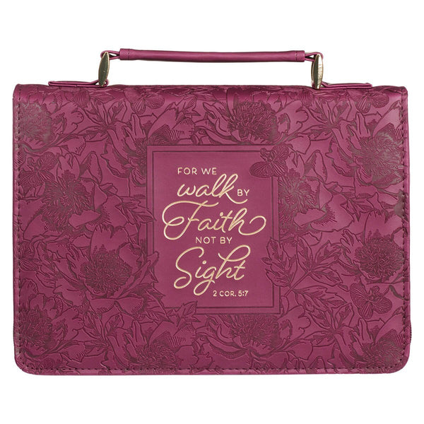 Walk by Faith Not by Sight Bible Cover, Large