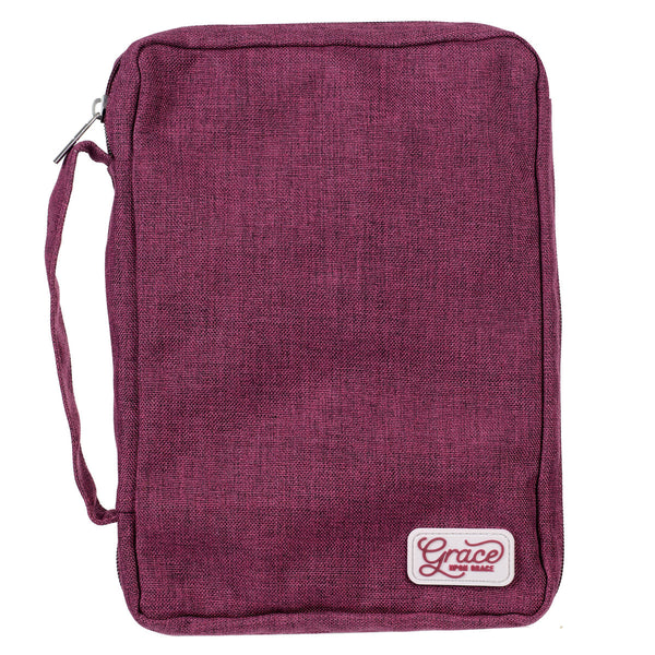 Grace Upon Grace Canvas Bible Cover, Purple BBL748