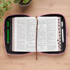Glad Heart Cheerful Face Pink Bible Cover - Pr 15:13, Medium