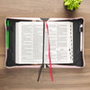 Bible Cover Under His Wings Faux Leather, Pink, Large