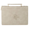 Bible Cover Trust in the Lord Faux Leather, Taupe, Large
