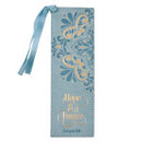 Hope & a Future Powder Blue Faux Leather Bookmark - Jeremiah 29:11