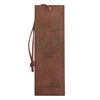 Soar Brown Faux Leather Bookmark - Isaiah 40:31