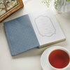 Strength and Dignity Blue Cottage Garden Faux Leather Classic Journal - Proverbs 31:25