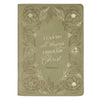 All Things Green Floral Faux Leather Classic Journal with Zipper Closure - Philippians 4:13