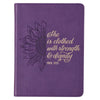 Strength &Dignity Purple Sunflower Handy-Sized Journal - Pro 31:25