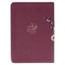 Walk By Faith Beet Red Faux Leather Classic Journal with Zippered Closure - 2 Corinthians 5:7 JL654