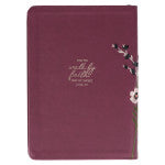 Walk By Faith Beet Red Faux Leather Classic Journal with Zippered Closure - 2 Corinthians 5:7 JL654