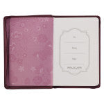 Walk By Faith Beet Red Faux Leather Classic Journal with Zippered Closure - 2 Corinthians 5:7 JL654