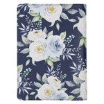 Strength & Dignity Journal, Blue Floral Faux Leather with Zipper Closure