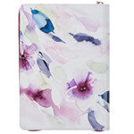 Trust in the Lord Plum Floral Faux Leather Classic Journal with Zipper Closure