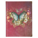 Pink Be Still Butterfly Hardcover Journal - Psalm 46:10 JLH008/