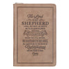 Lord Is My Shepherd Tan Faux Leather Zippered Slimline Journal - Psalm 23:1-3