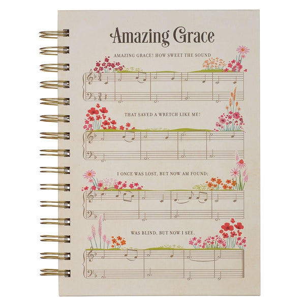 Amazing Grace Sheet Music Wire bound Journal