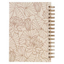 Give Thanks White and Gold Wirebound Journal - Psalm 106:1 Wired Journal JLW147