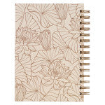 Give Thanks White and Gold Wirebound Journal - Psalm 106:1 Wired Journal JLW147