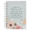A Sound Mind Mint Floral Spiral Journal – 2 Timothy 1:7
