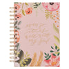 Even So It Is Well Pink Floral Spiral Journal
