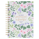 Faithful Promise Lavender Garden Spiral Journal - Heb 10:23