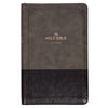 KJV  Deluxe Gift Bible, Gray & Black, Zippered, Indexed