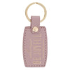 Be Joyful Dusty Mauve Faux Leather Keychain - 1 Thessalonians 5:16