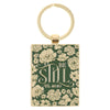 Be Still Green Epoxy-filled Metal Keychain - Psalm 46:10