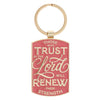 Trust Coral Epoxy-filled Metal Keychain - Isaiah 40:31