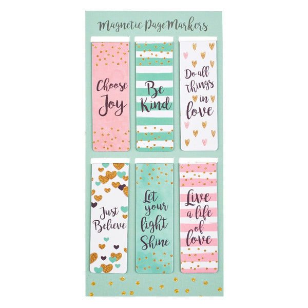 Sparkle Magnetic Bookmark, Set of 6