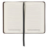 Strength and Defense Lion Walnut-Brown Faux Leather Hardcover Notebook with Elastic Band Closure