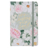He Restores My Soul Green Floral Faux Leather Hardcover Notebook with Elastic Closure