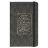 I Know the Plans Gray Faux Leather Hardcover Notebook w/ Elastic Closure - Jer 29:11