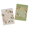Good Gift and Rejoice Green and Cream Floral Medium Notebook Set