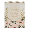 Under His Wings Green Floral Spiral Notepad - Psalm 91:4