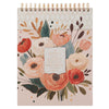 Joyful Patient Faithful Heirloom Floral Hardcover Top-bound Spiral Notepad - Romans 12:12