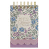 Be Still and Know Purple Floral Tiered Spiral Notepad - Psalm 46:10