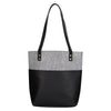 Bible Tote Love Never Fails Two-tone Black and Heather Gray - 1 Cor 13:8