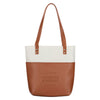 Bible Tote Strength & Dignity Two-tone Toffee and Cream - Prov 31:25