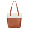 Bible Tote Strength & Dignity Two-tone Toffee and Cream - Prov 31:25