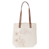 Bible Tote Always Be Joyful Taupe Floral Canvas - 1 Thess 5:16