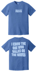 T-Shirt, Walk By Faith, Blue