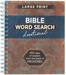 Bible Word Search Devotional, Large Print - Proverbs