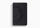 ESV Thinline Bible, Red Letter, Charcoal, Crown of Thorns