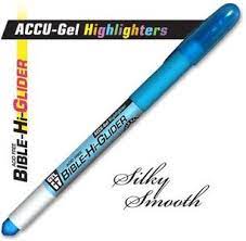 Bible Hi Glider Accu Gel Highlighter  Blue