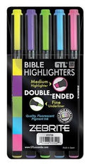 Zebrite Bible Highlighters, 5 pack