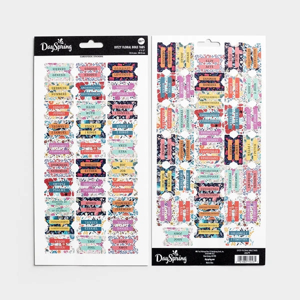 Bible Indexing Tabs, Ditzy Floral Pattern